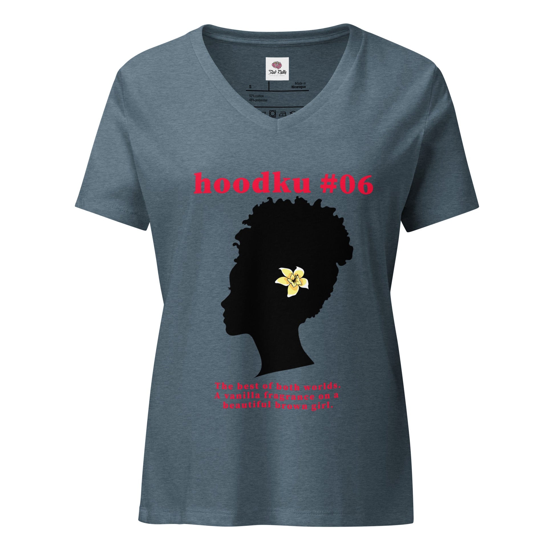 hoodku 06 Women’s relaxed v - neck t-shirt - Stark Reality Intellectual Apparel
