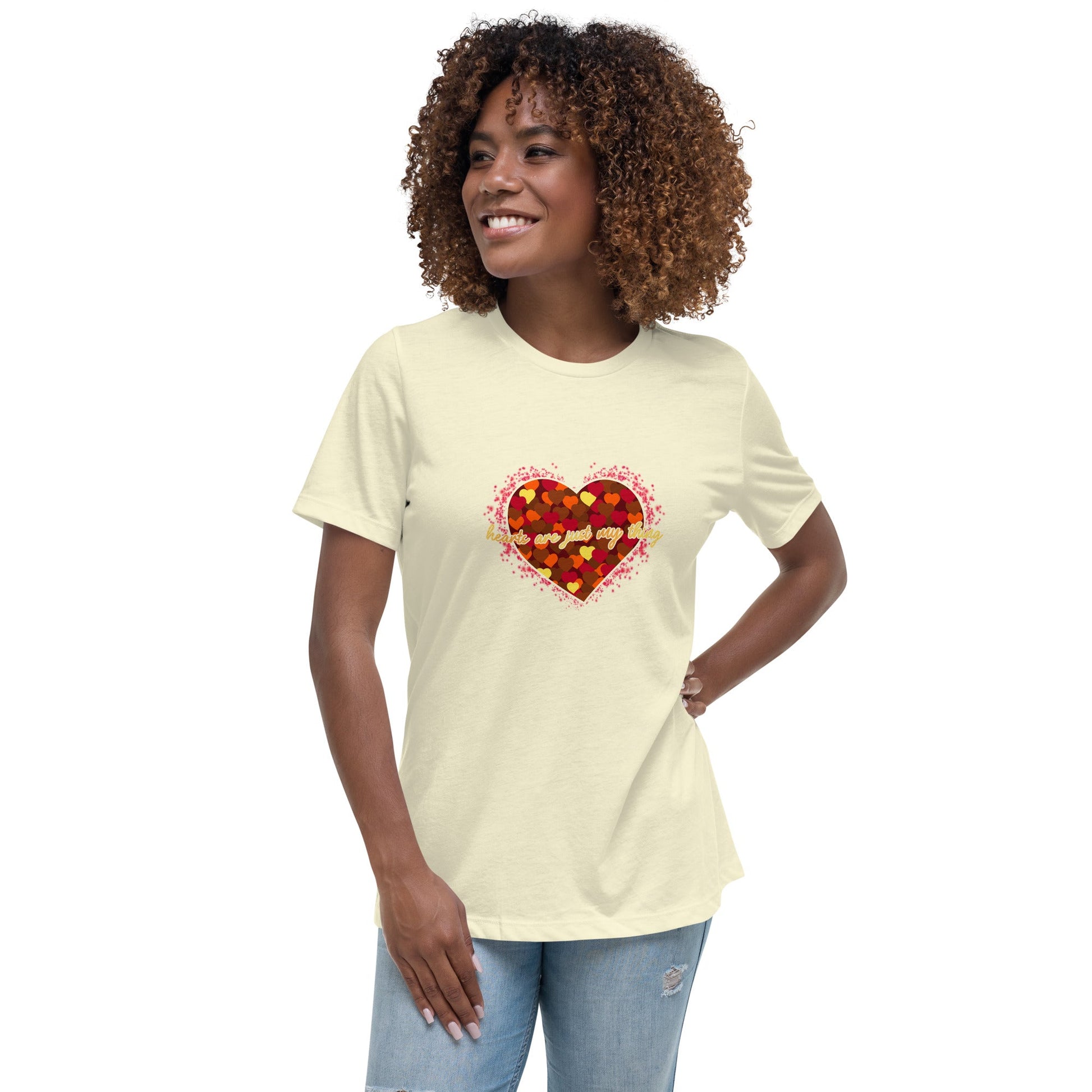 Hearts Are Just My Thing Women's Relaxed T-Shirt - Stark Reality Intellectual Apparel