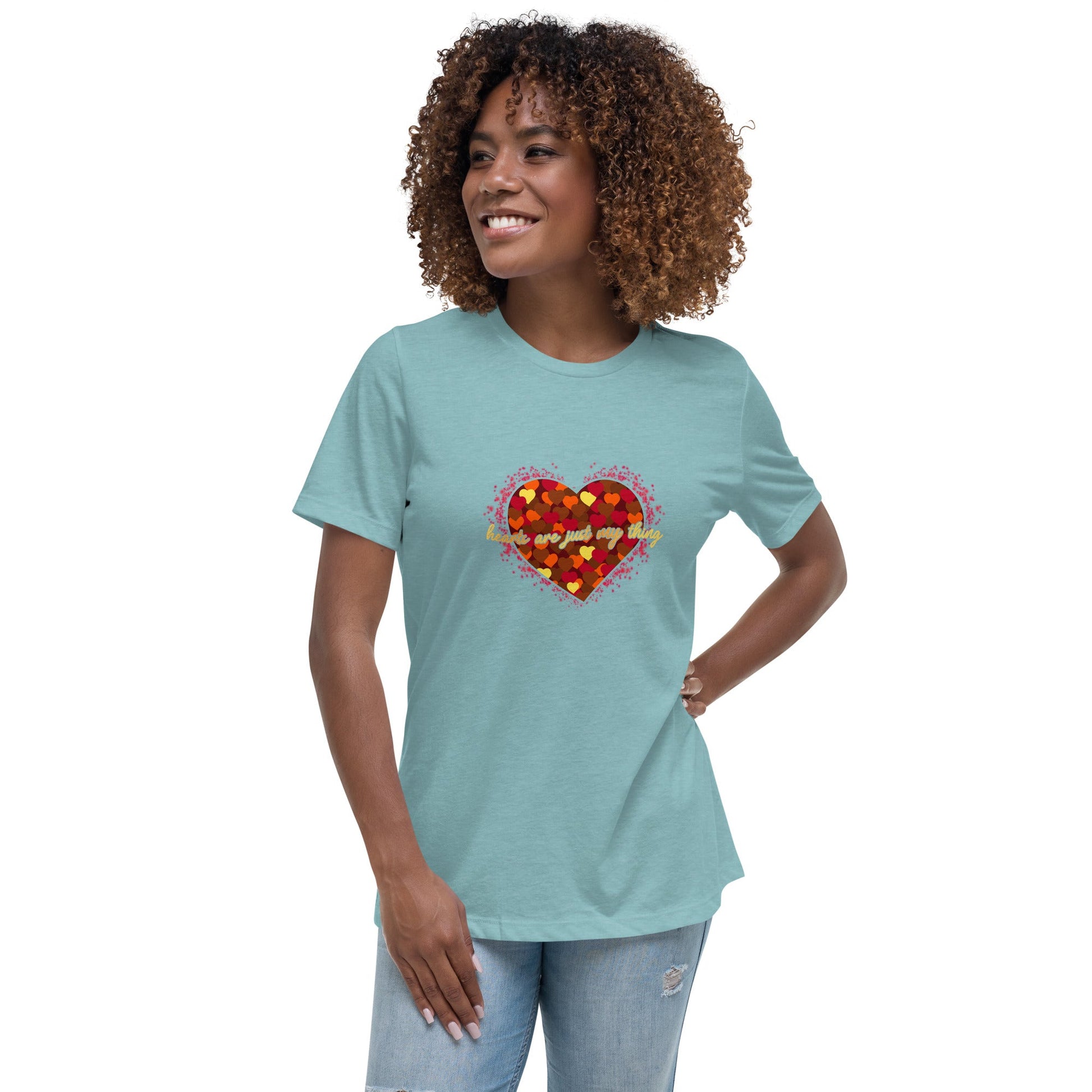 Hearts Are Just My Thing Women's Relaxed T-Shirt - Stark Reality Intellectual Apparel