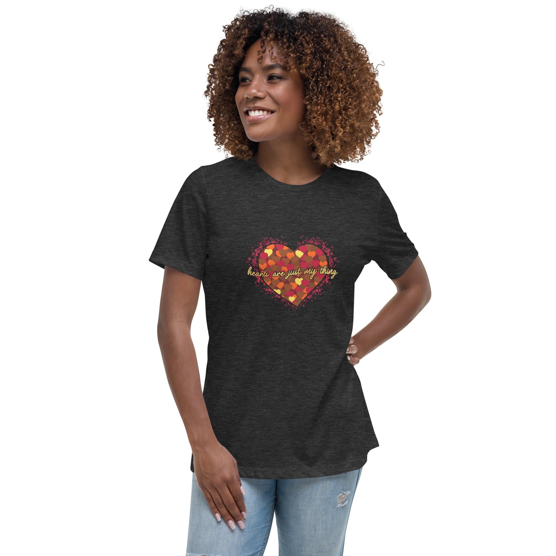 Hearts Are Just My Thing Women's Relaxed T-Shirt - Stark Reality Intellectual Apparel