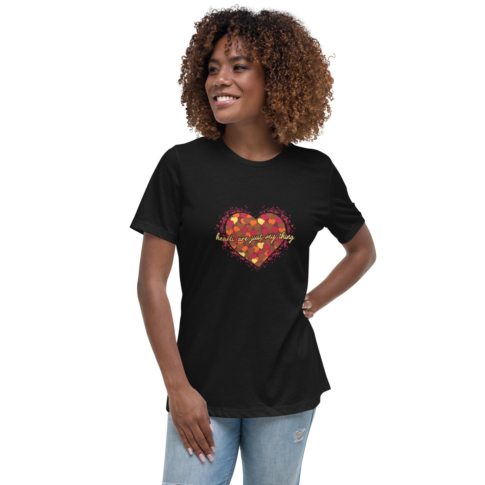 Hearts Are Just My Thing Women's Relaxed T-Shirt - Stark Reality Intellectual Apparel