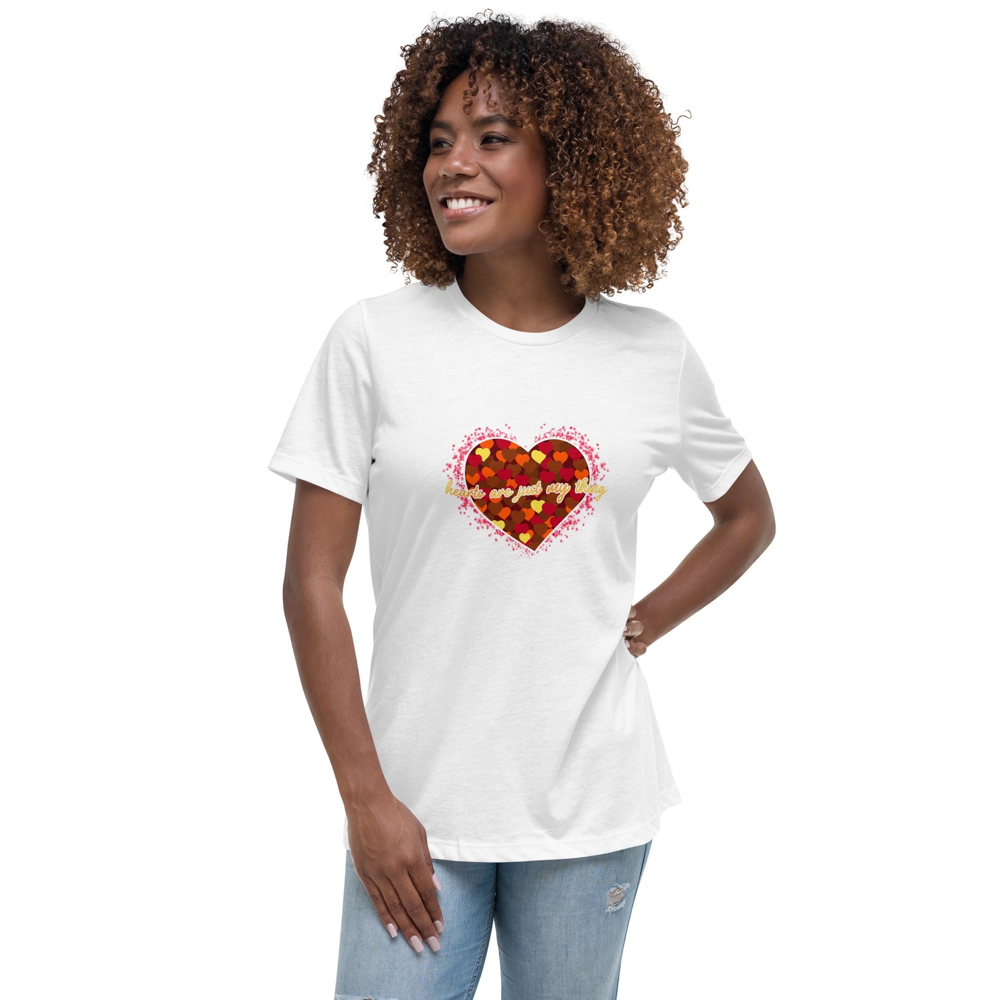 Hearts Are Just My Thing Women's Relaxed T-Shirt - Stark Reality Intellectual Apparel