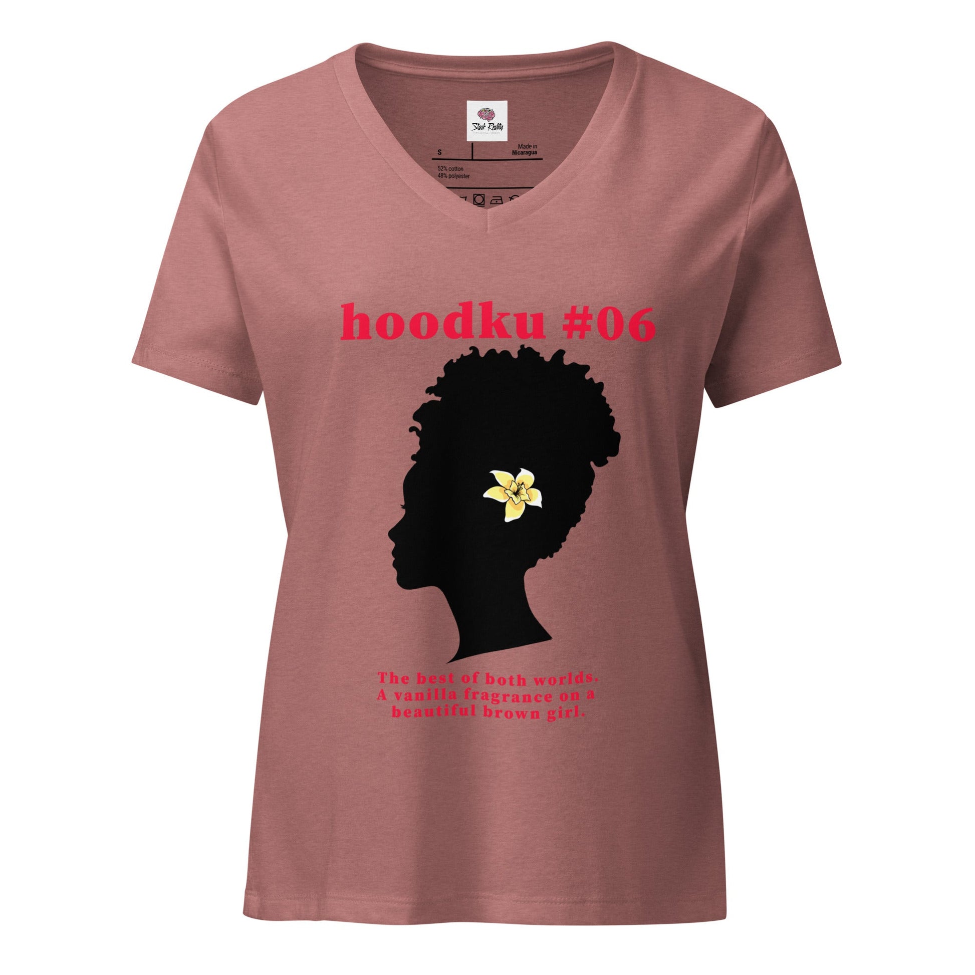 hoodku 06 Women’s relaxed v - neck t-shirt - Stark Reality Intellectual Apparel