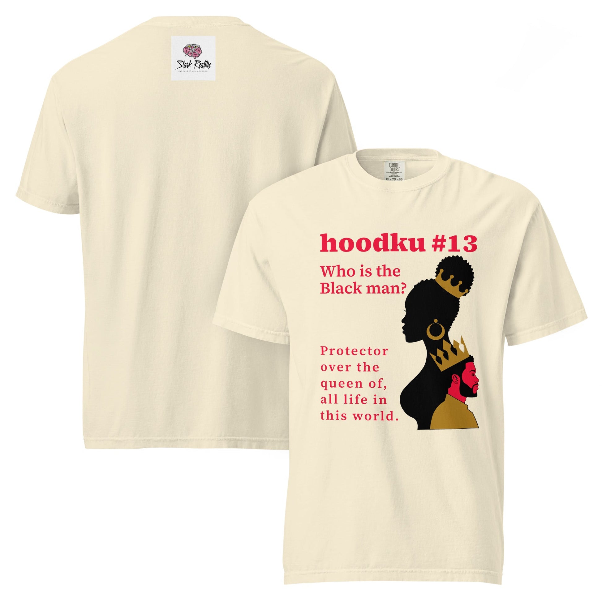 hoodku 13 garment - dyed heavyweight t-shirt - Stark Reality Intellectual Apparel