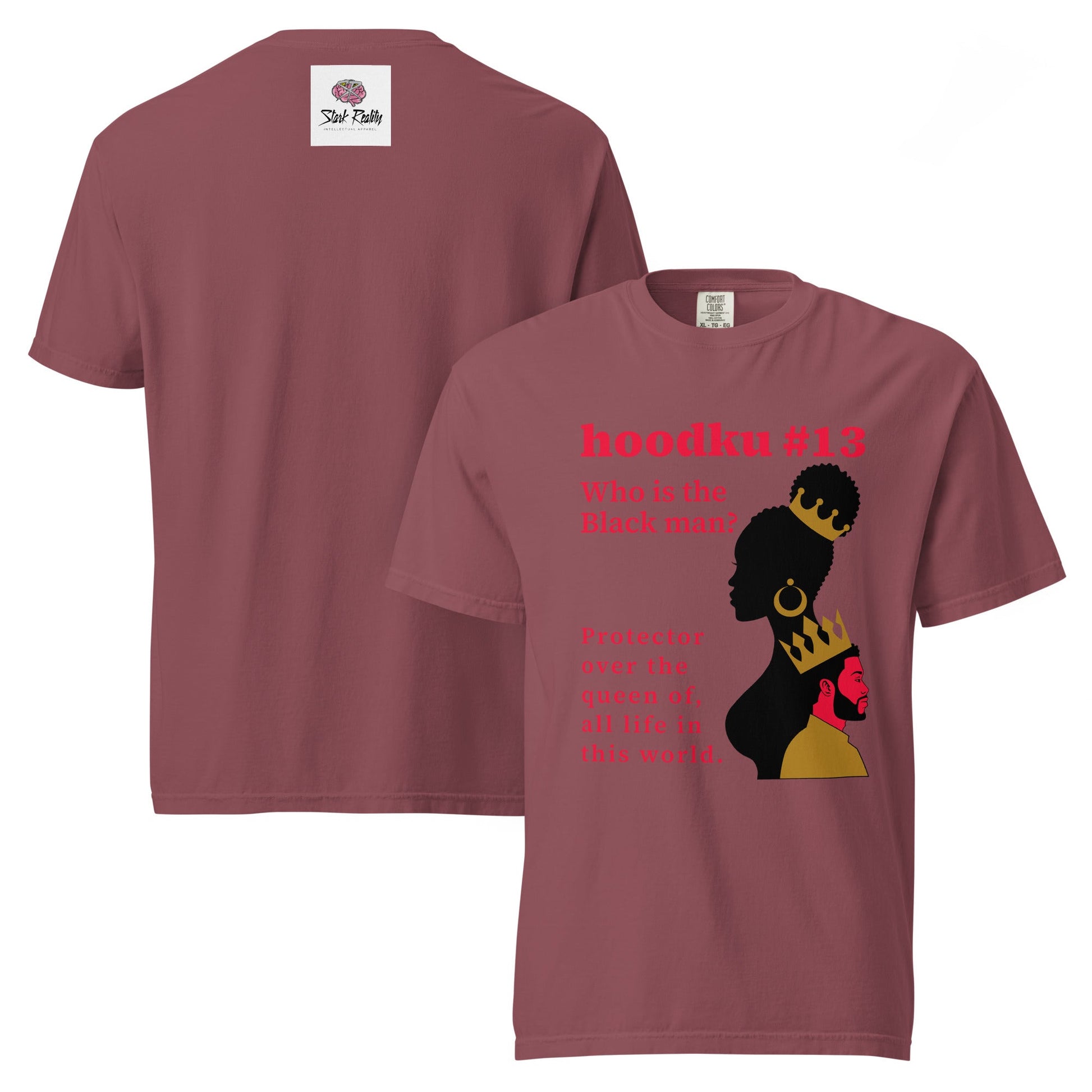 hoodku 13 garment - dyed heavyweight t-shirt - Stark Reality Intellectual Apparel