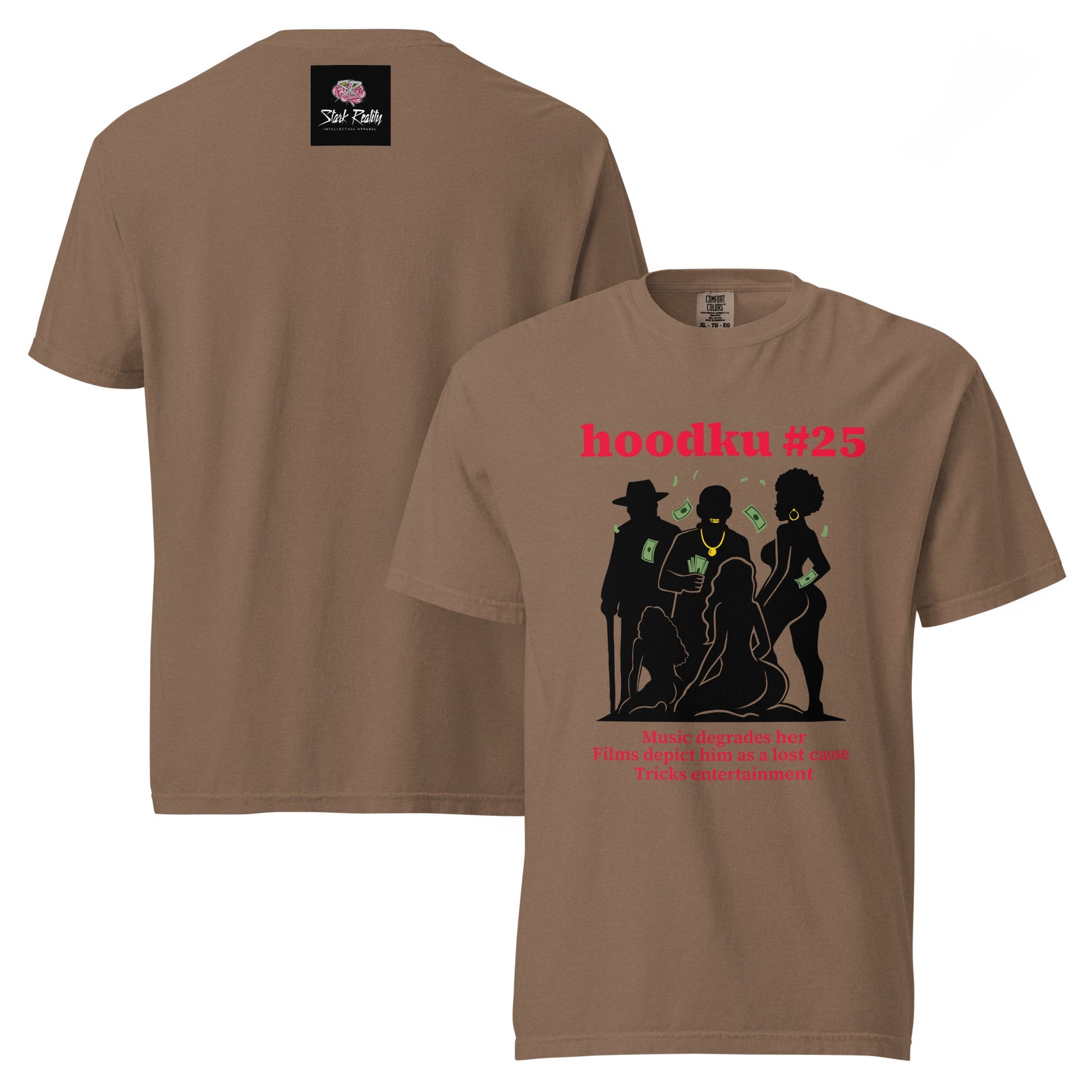 hoodku 25 garment - dyed heavyweight t-shirt - Stark Reality Intellectual Apparel