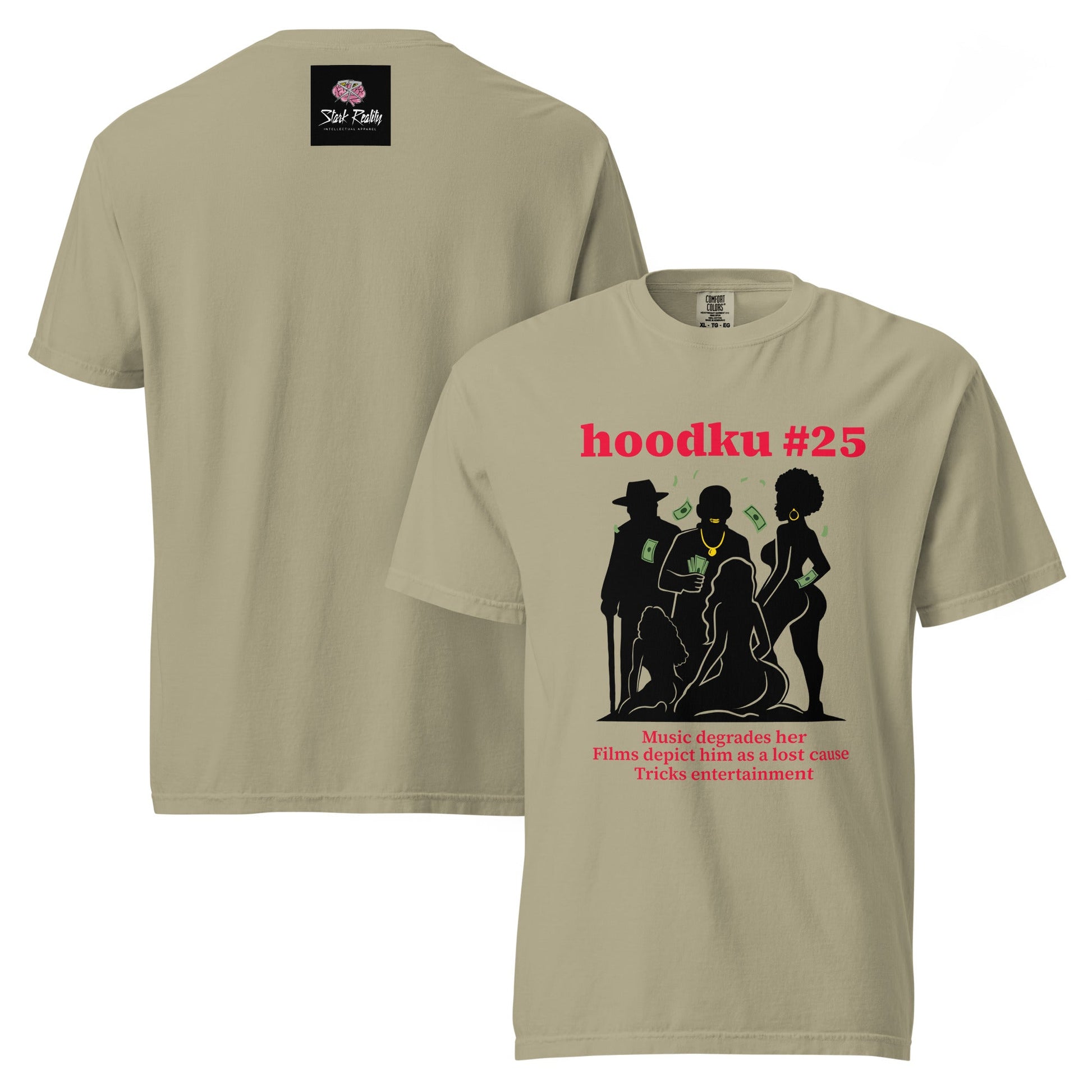hoodku 25 garment - dyed heavyweight t-shirt - Stark Reality Intellectual Apparel