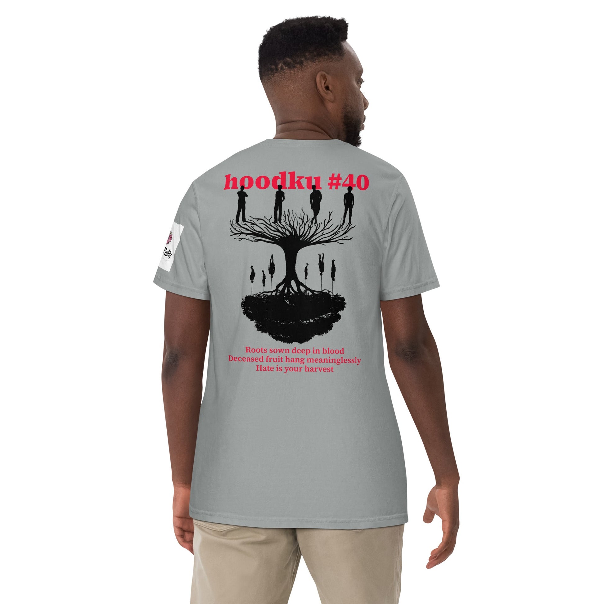 hoodku 40 garment - dyed heavyweight t-shirt - Stark Reality Intellectual Apparel
