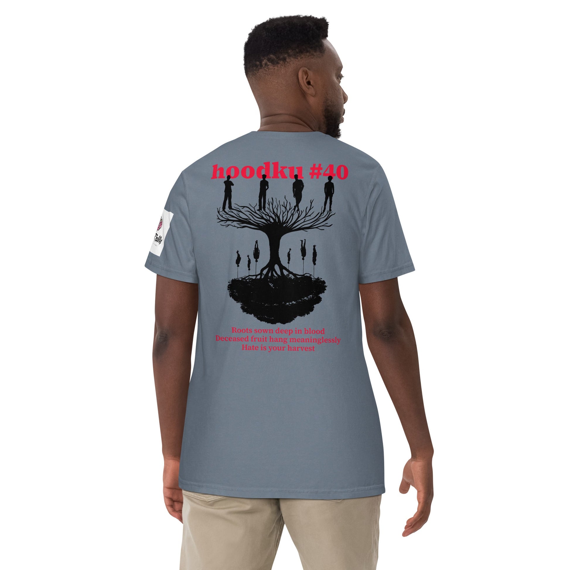 hoodku 40 garment - dyed heavyweight t-shirt - Stark Reality Intellectual Apparel