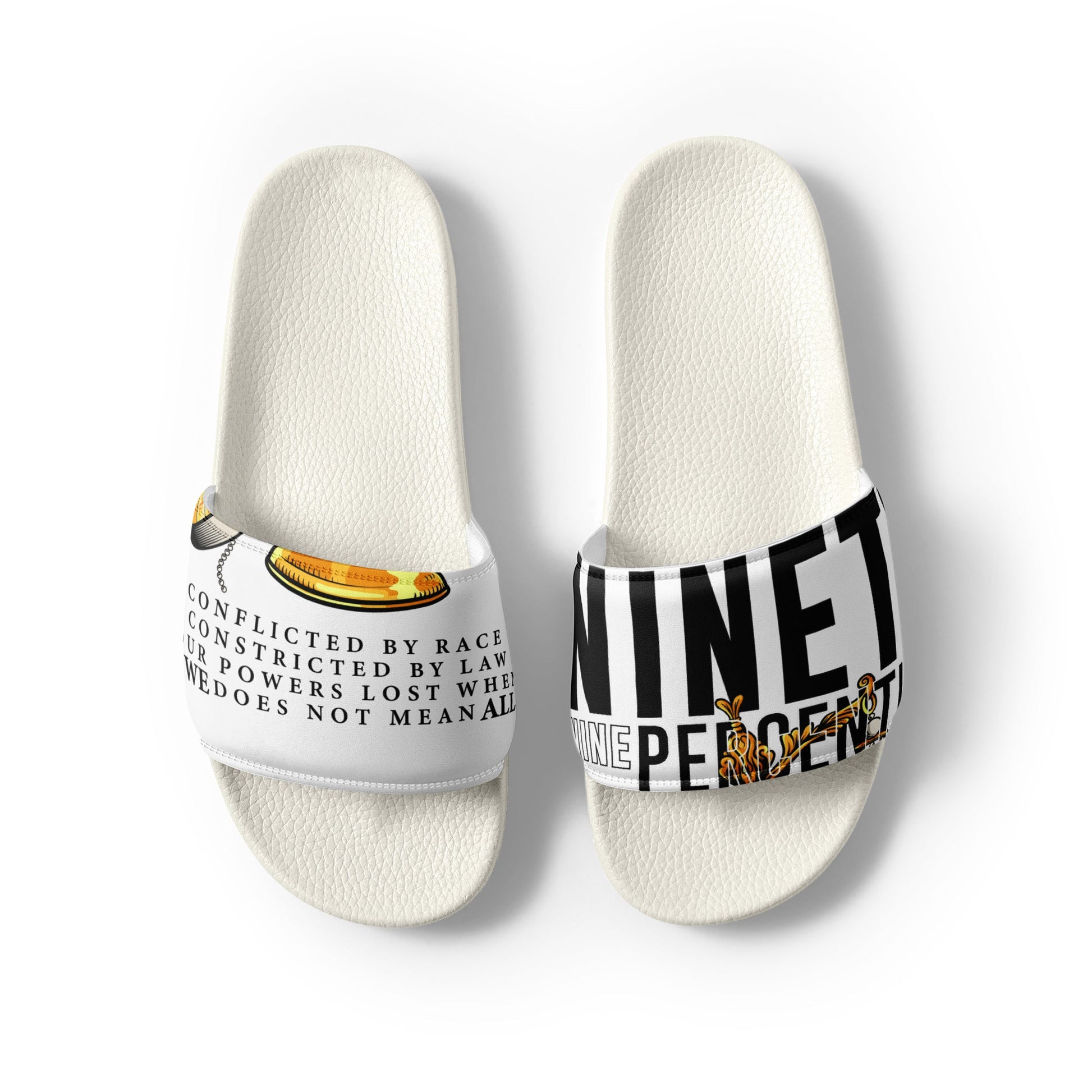 Ninety Nine Percentile Men’s slides - Stark Reality Intellectual Apparel