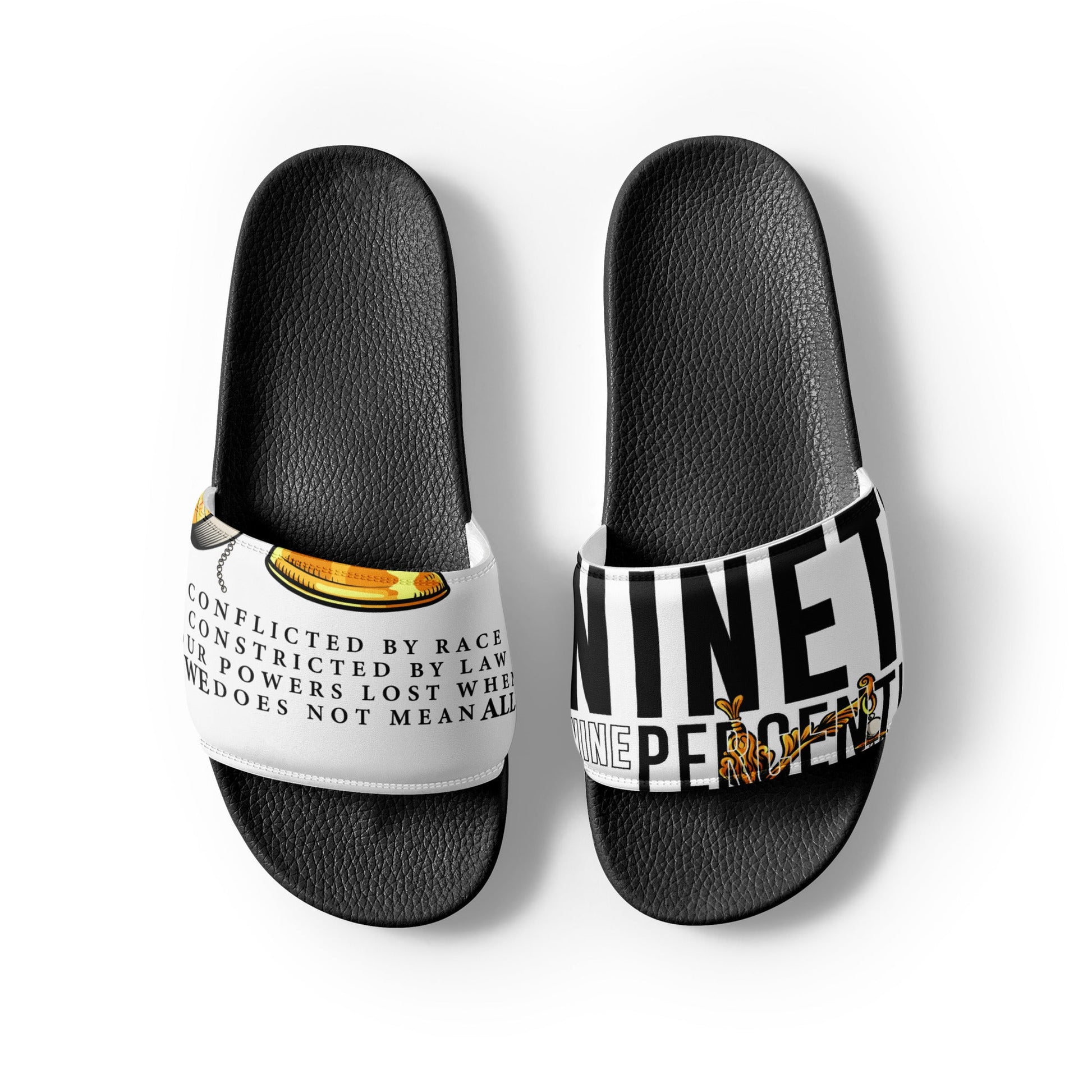Ninety Nine Percentile Men’s slides - Stark Reality Intellectual Apparel