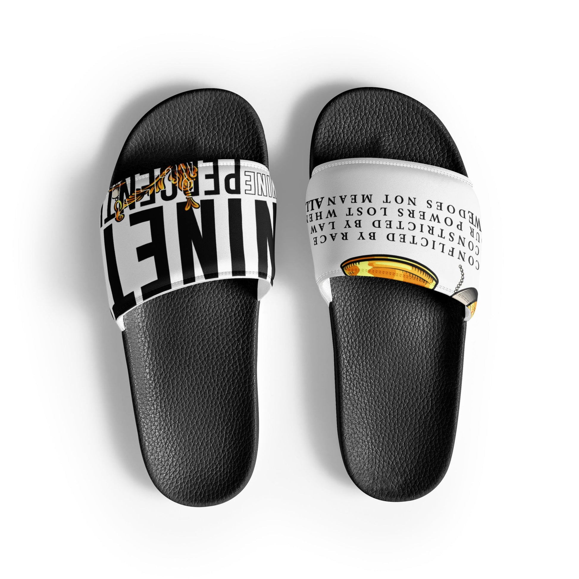 Ninety Nine Percentile Men’s slides - Stark Reality Intellectual Apparel