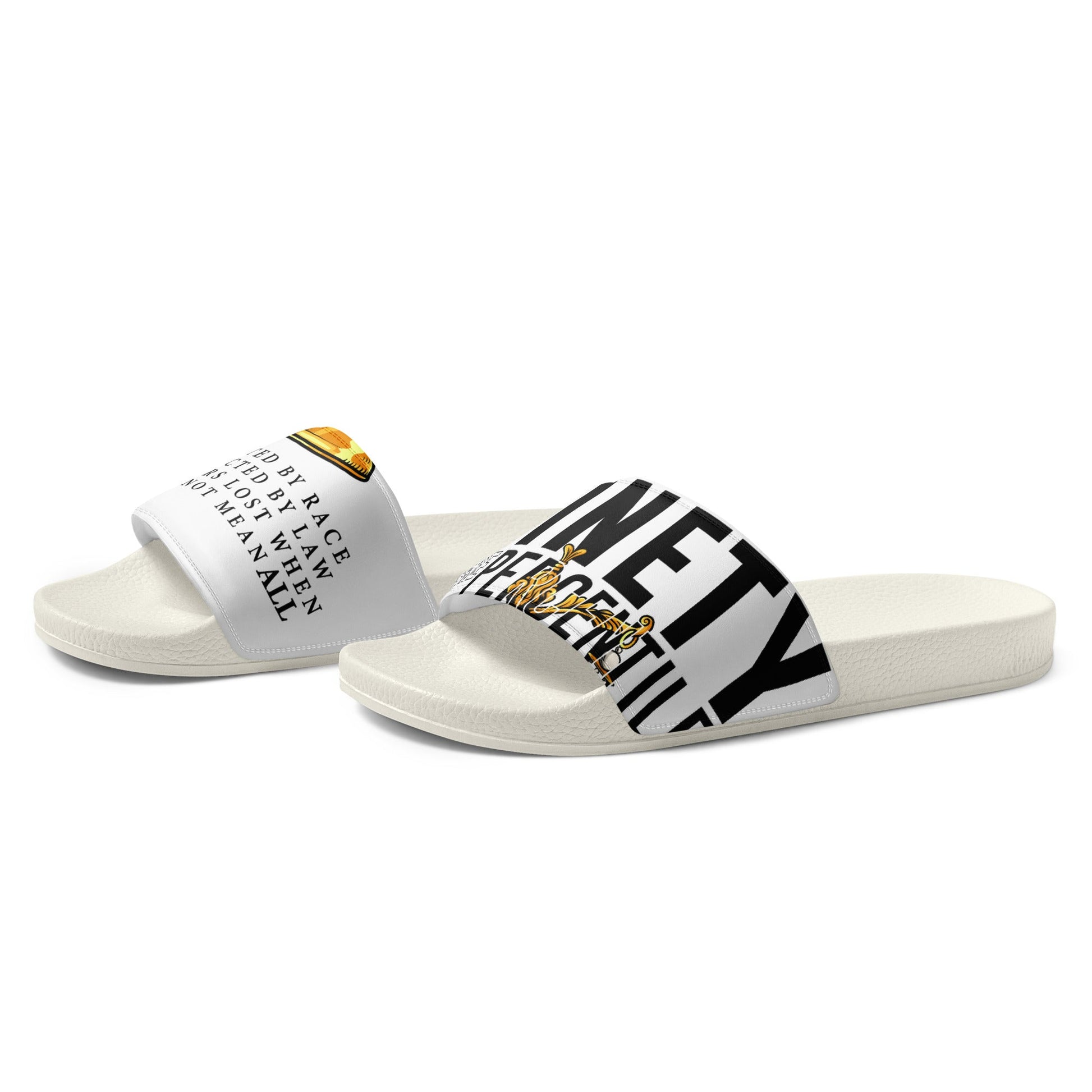 Ninety Nine Percentile Men’s slides - Stark Reality Intellectual Apparel