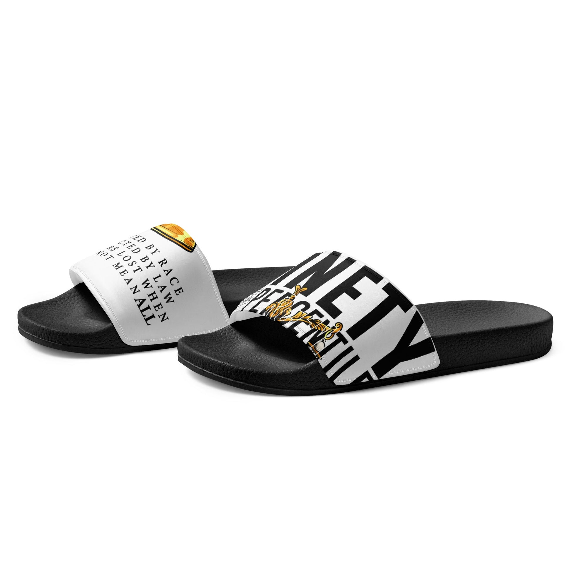 Ninety Nine Percentile Men’s slides - Stark Reality Intellectual Apparel