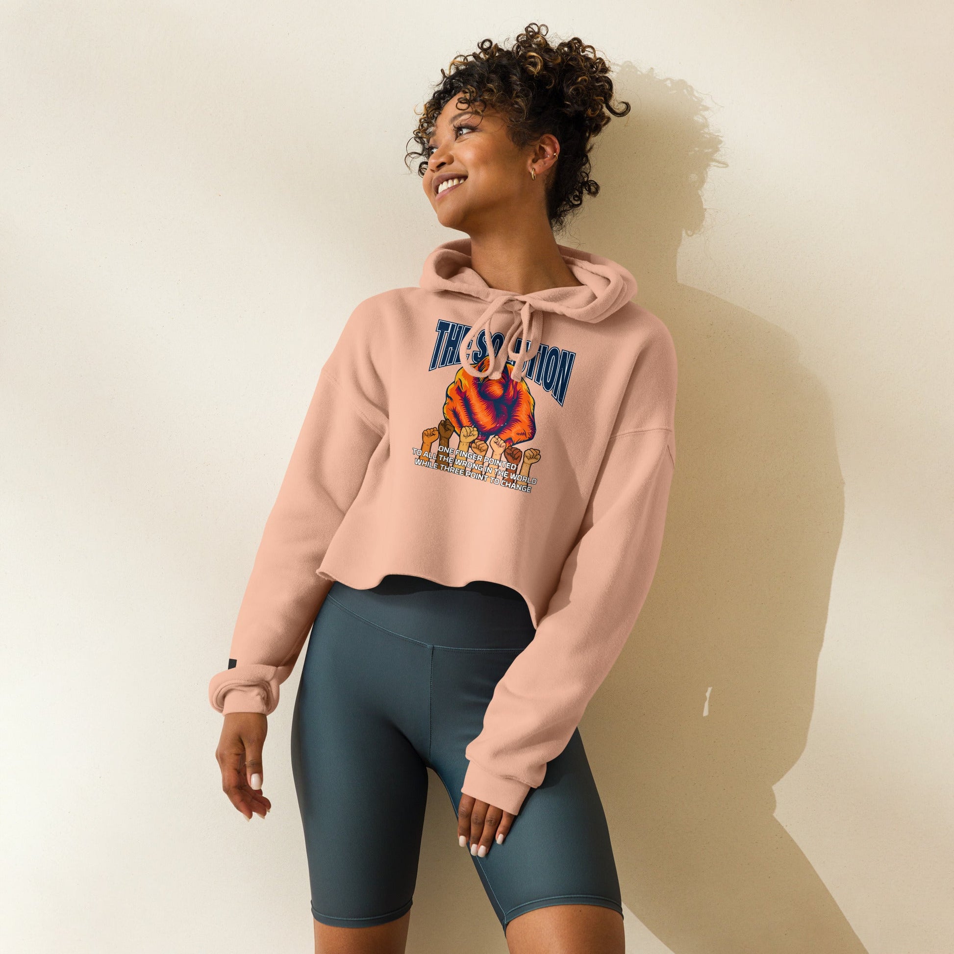 The Solution Crop Hoodie - Stark Reality Intellectual Apparel