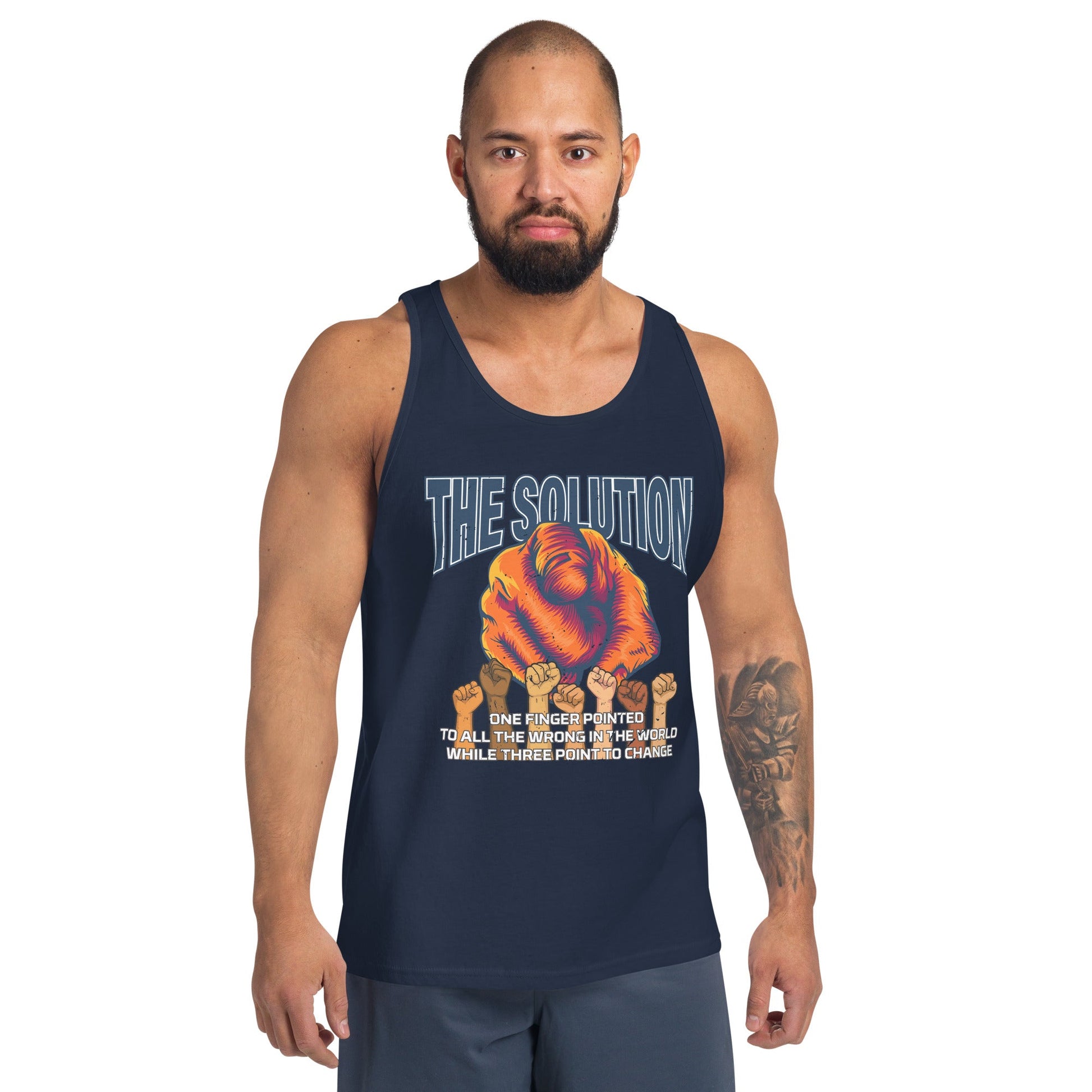 The Solution Men's Tank Top - Stark Reality Intellectual Apparel