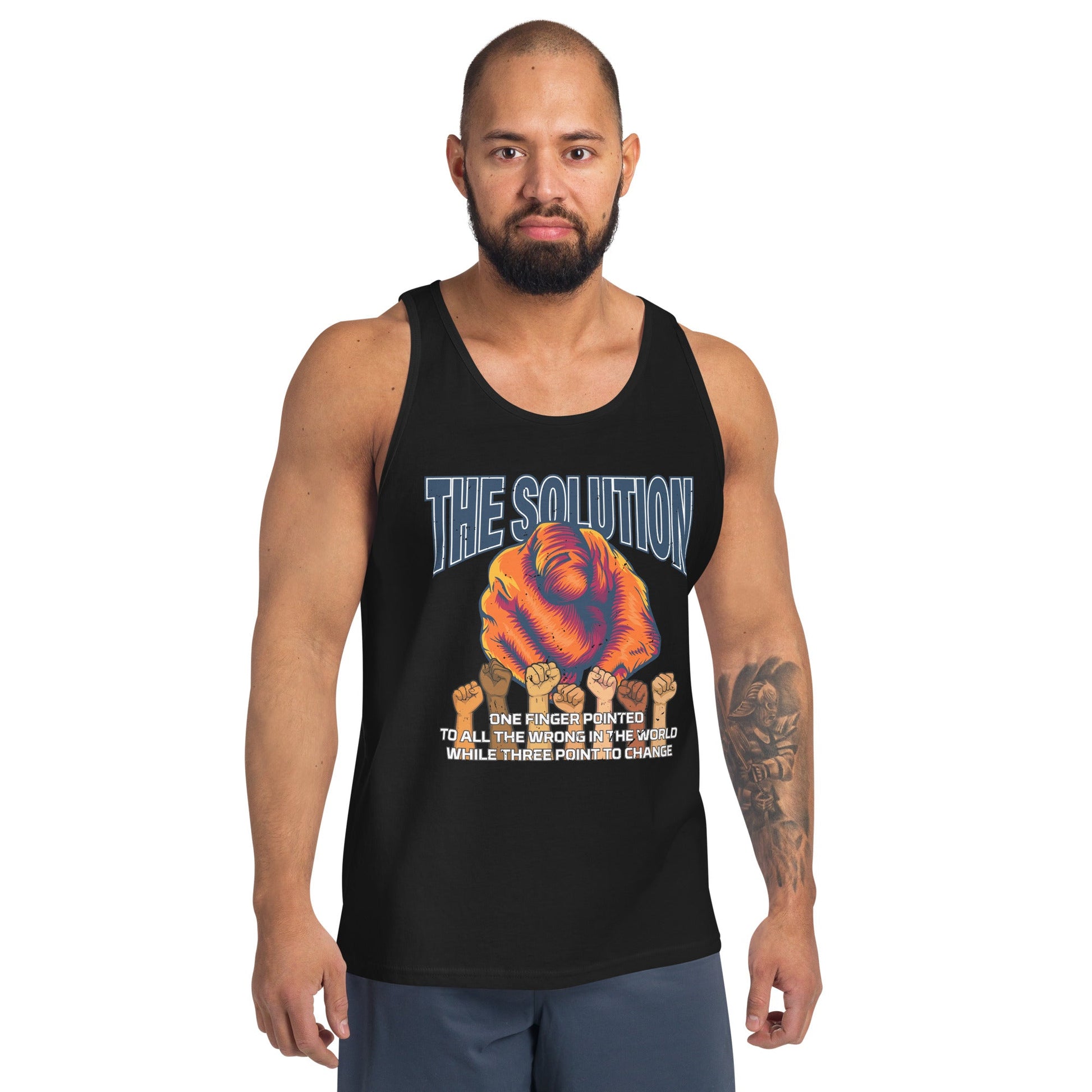 The Solution Men's Tank Top - Stark Reality Intellectual Apparel