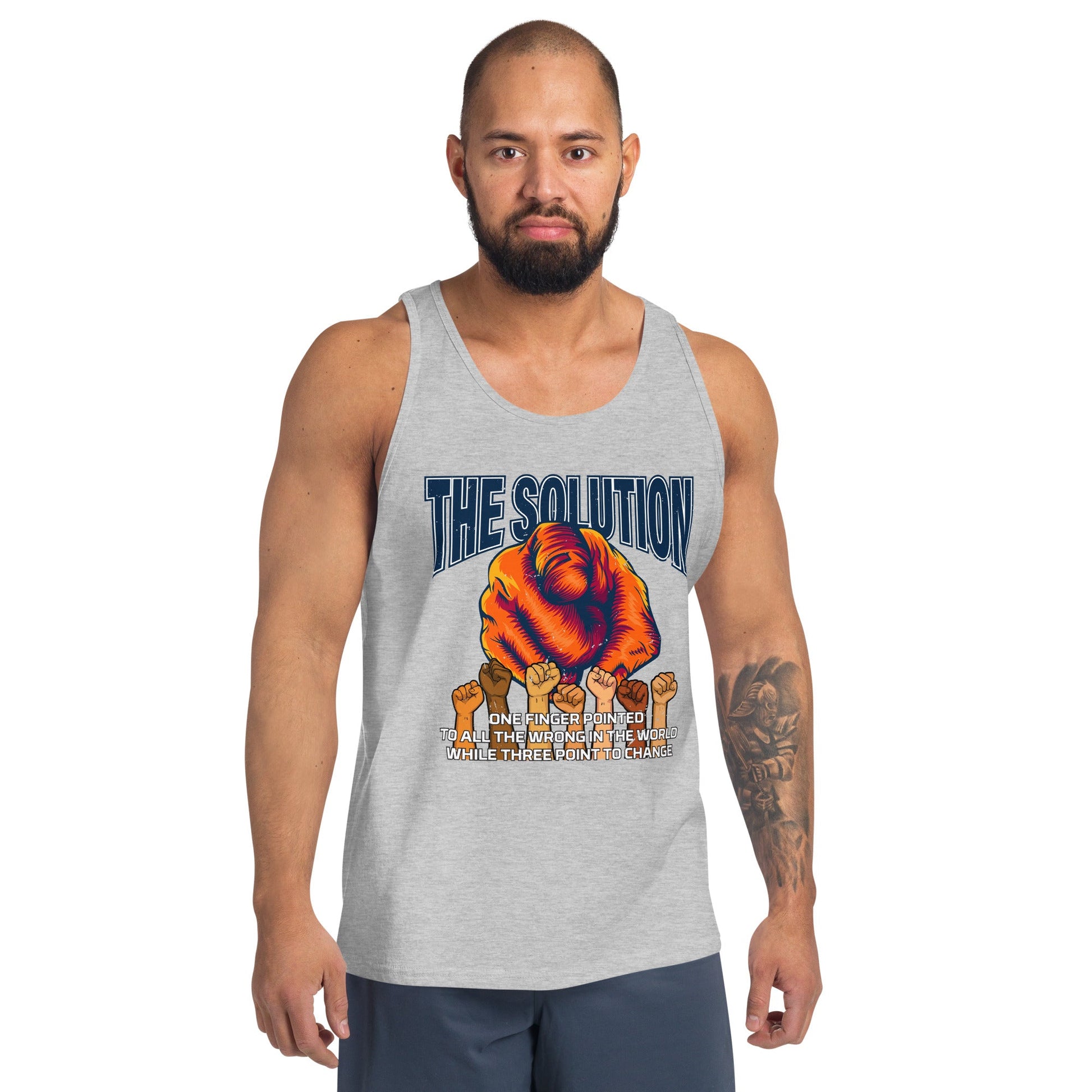 The Solution Men's Tank Top - Stark Reality Intellectual Apparel