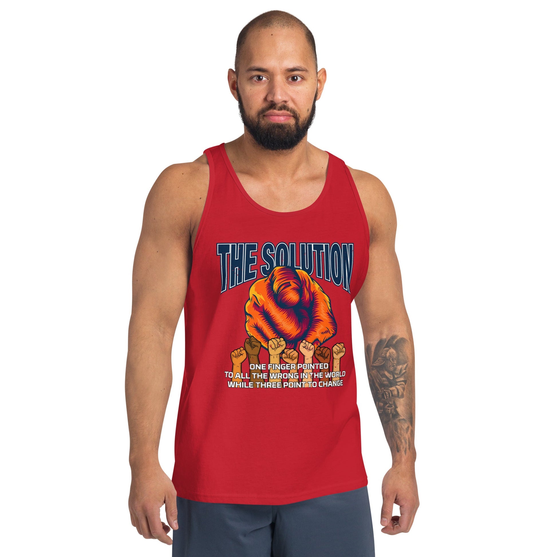 The Solution Men's Tank Top - Stark Reality Intellectual Apparel