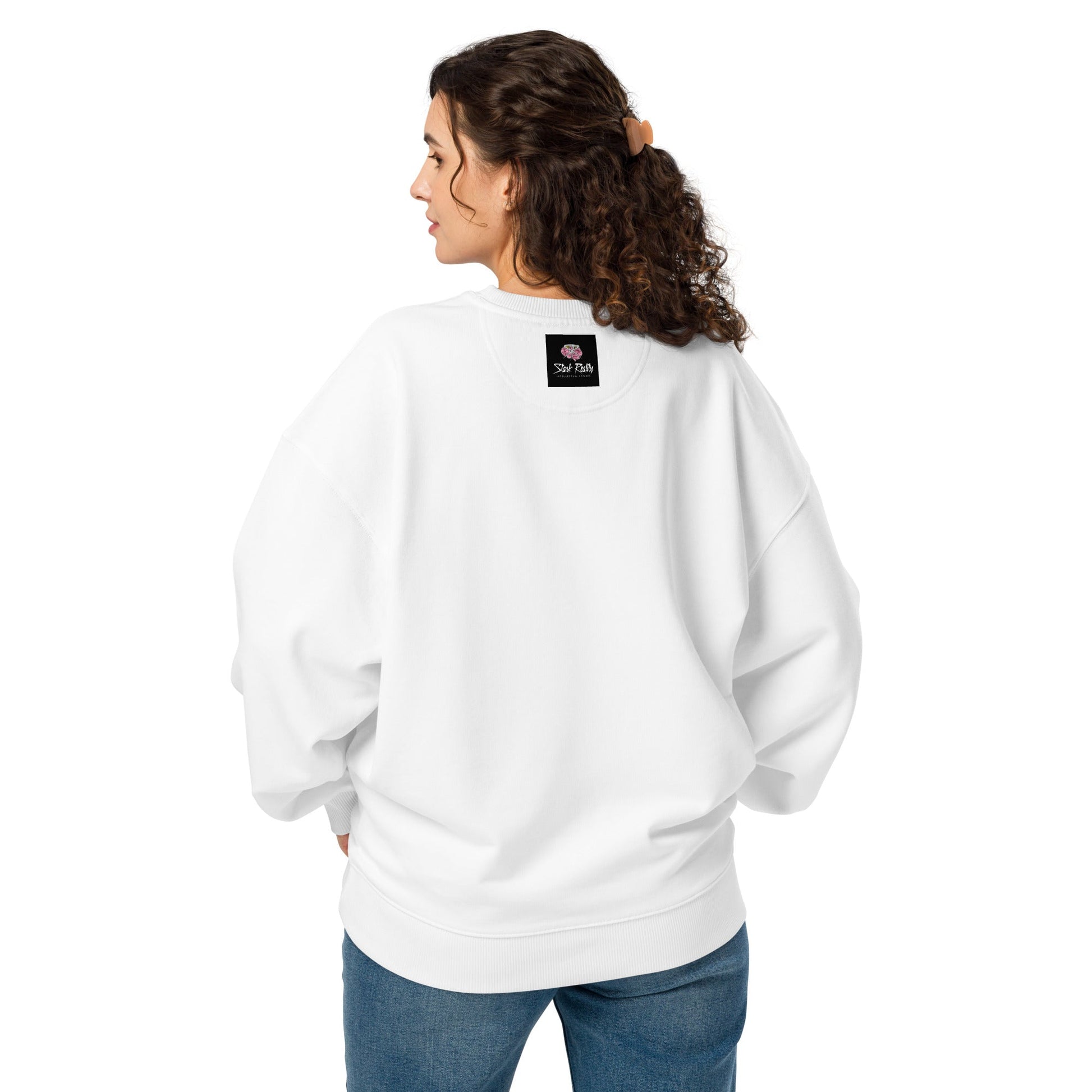 The Solution Unisex organic oversized sweatshirt - Stark Reality Intellectual Apparel